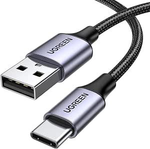 UGREEN Type C Cable 1M，Braided 18W USB A to USB C Fast Charging Cable