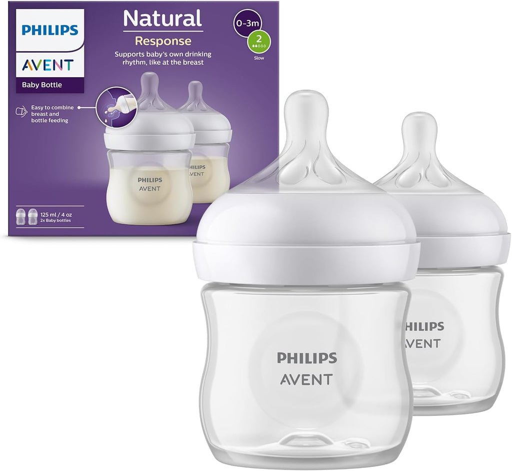 Philips AVENT Philips Natural Bottle, 125ml- Pack of 2 — Clear