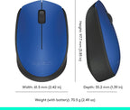 Logitech M170 Wireless Mouse — Blue