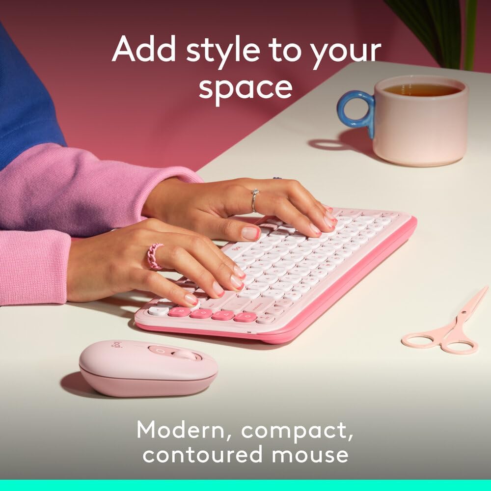 Logitech POP Mouse Wireless Mouse — Pink