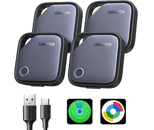 UGREEN FineTrack Duo Smart Tag Bluetooth Tracker, Apple Find My & Google