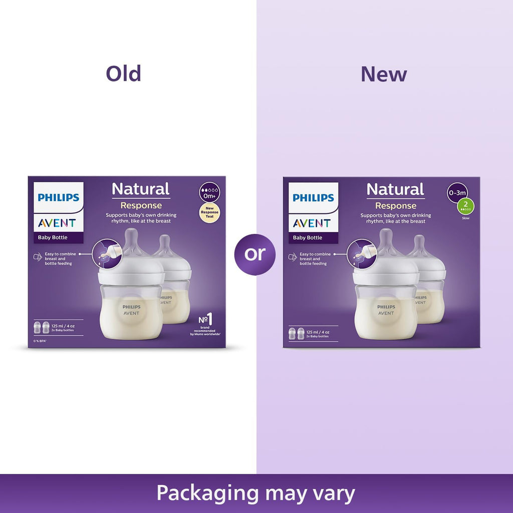 Philips AVENT Philips Natural Bottle, 125ml- Pack of 2 — Clear