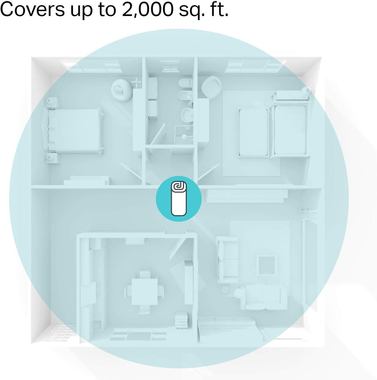 TP-Link Deco Whole Home Mesh WiFi Router - Dual Band Gigabit Wireless Router, Supports Beamforming, MU-MIMO, IPv6 and Parental Controls, Up to 2,000 sq. ft. Coverage(Deco M4 1-Pack)