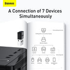 Baseus ZJBA000001 Mini USB Bluetooth V5.0 Wireless Adapter Black — Black
