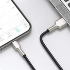 Baseus PD 2.4A USB to Lightning Cable Zinc Alloy Nylon Braided Fast Charging With HighSpeed Data Transfer
