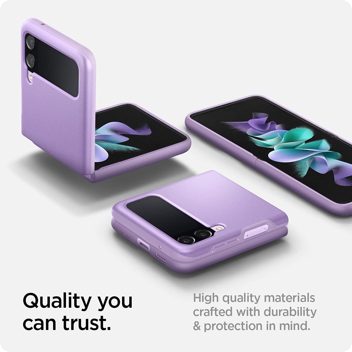 Spigen Thin Fit Case Designed for Apple Samsung Z Flip 3 (2021) - Shiny Lavender — product image 7