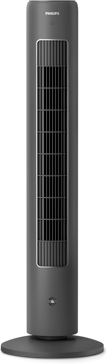 Philips Tower Fan 5000 Series - 40W, 3 Speeds, Sleep Mode, Armotherapy Diffuser, Remote Controller, Child Lock, Slim Design, Dark Grey - CX5535/11 — Dark Grey