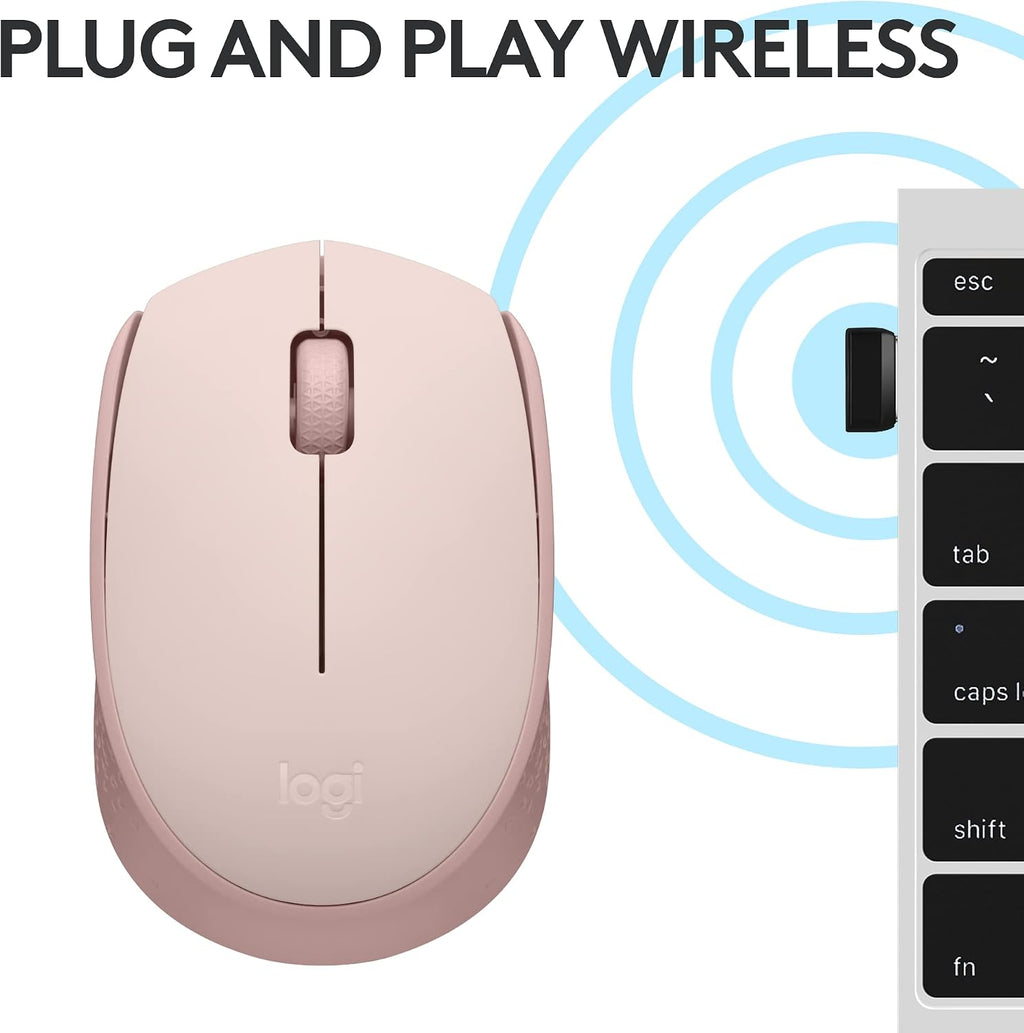 Logitech M171 Wireless Mouse — Rose