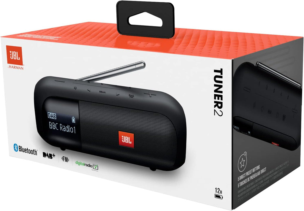 JBL Tuner 2 Portable DAB/FM Bluetooth Radio — Black