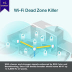 TP-Link Deco X20 AX1800 Whole Home Mesh WiFi 6 System, AI-Driven Mesh, Up to 5,800 Sq ft Coverage, 1 GHz Quad-Core CPU, Compatible with Amazon Alexa, With TP-Link HomeShield's kit, Pack of 3, White