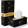 Nice Touch Facial Tissue Boxes, 1 Ply x 5 Black Tissue Packs of 500 Sheets each — front product image