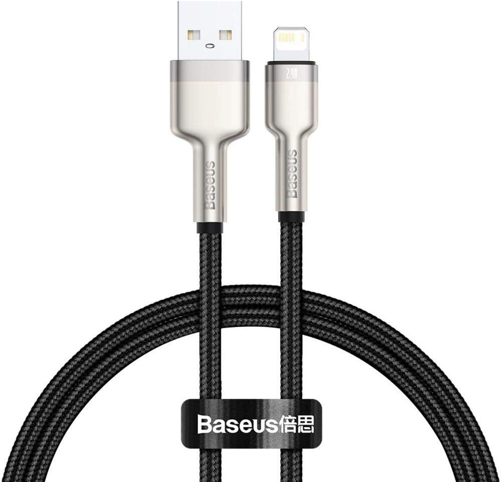 Baseus PD 2.4A USB to Lightning Cable Zinc Alloy Nylon Braided Fast Charging With HighSpeed Data Transfer