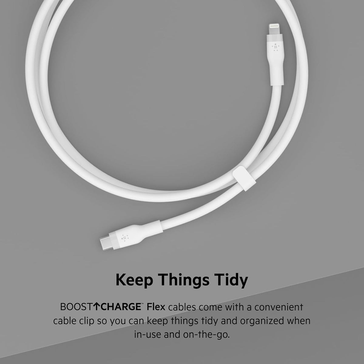 Belkin Silicone Cable Lightning to Type-C 1 Meter White