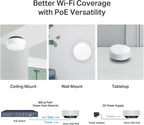 TP-Link Deco AX3000 Mesh WiFi 6, Ceiling/Wall-Mountable, Replacing WiFi Router & Access Point, PoE-Powered, 2 PoE Ports (1 x 2.5G, 1 x Gigabit), 1-Pack