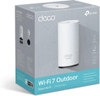 TP-Link Wi-Fi 7 Deco BE25-Outdoor Mesh WiFi BE3600Mbps, External Access Point, Dual-Band, 2 Ports 2.5Gbps, IP65, 4 Internal Antennas, Dust/Water Resistance, Pole/Wall, Alim. PoE/AC, Alexa, 1 Piece