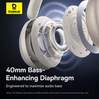 Baseus Bass 35 Max Wireless Over-Ear Headphones — Grey