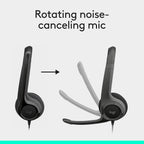 Logitech H390 Headset — Black