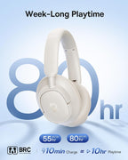 Baseus Bass BH1 NC Noise-Cancelling Headphones — White