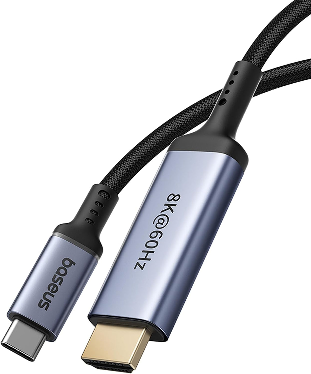 Baseus High Definition Series Type-C to HDMI 8K Adapter 1.5m Cluster Black — USB C - HMDI — Black