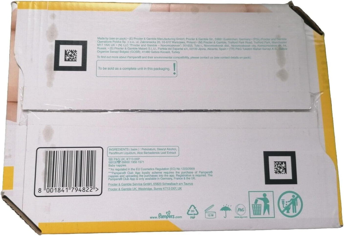 Pampers Baby Nappies Size 1 (2-5 kg / 4-11 lbs), New Baby, 80 Count, JUMBO+ PACK, Protection For Sensitive Newborn Skin, Baby Essentials for Newborn