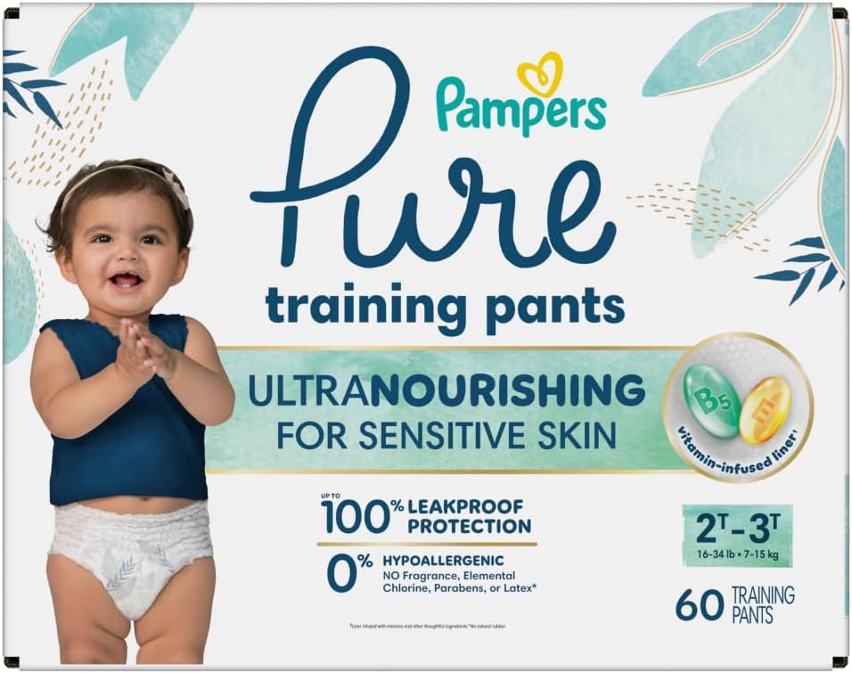 Pampers Pure Protection Training Underwear Size 4 2T-3T 60 Count