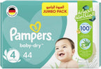 Pampers Baby-Dry Taped Diapers with Aloe Vera Lotion, up to 100% Leakage Protection, Size 4, 9-14kg, 44 Count