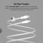Belkin BoostCharge Pro Flex Braided USB Type C to Lightning Cable (3M/10ft), MFi Certified 20W Fast Charging PD Power Delivery for iPhone 14/14 Plus, 13, 12, Pro, Max, Mini, SE, iPad and More -White