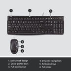 Logitech MK120 Keyboard and Mouse Combo — Black