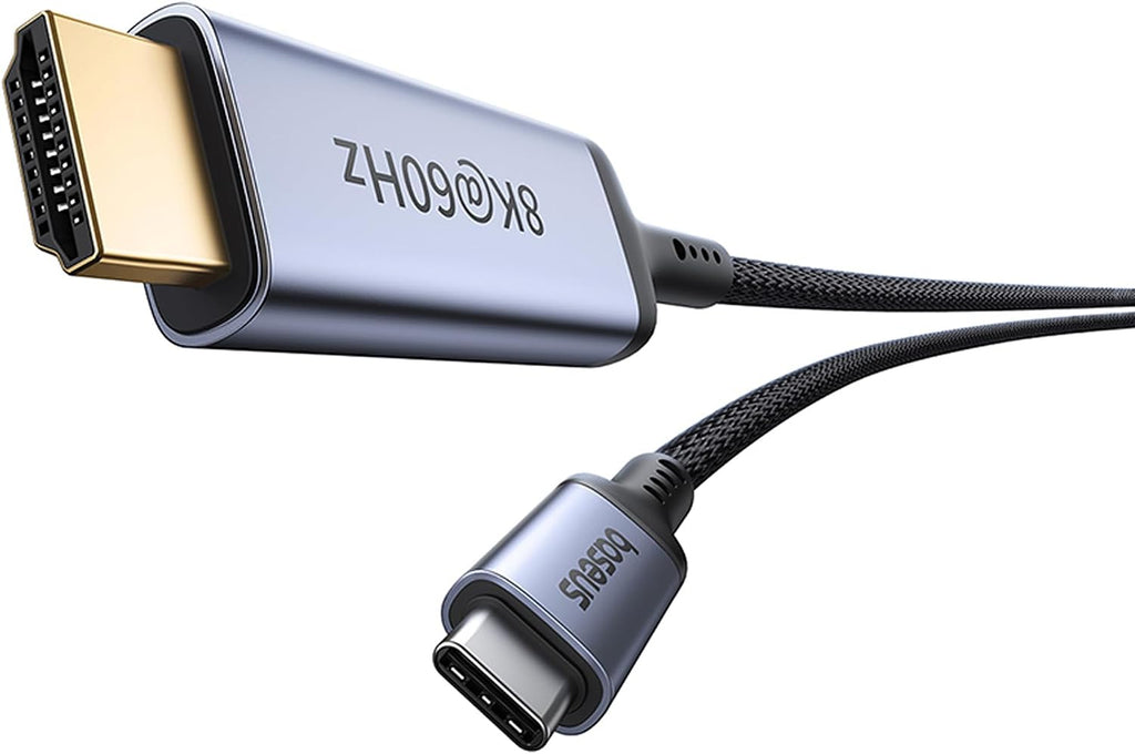 Baseus High Definition Series Type-C to HDMI 8K Adapter 1.5m Cluster Black — USB C - HMDI — Black