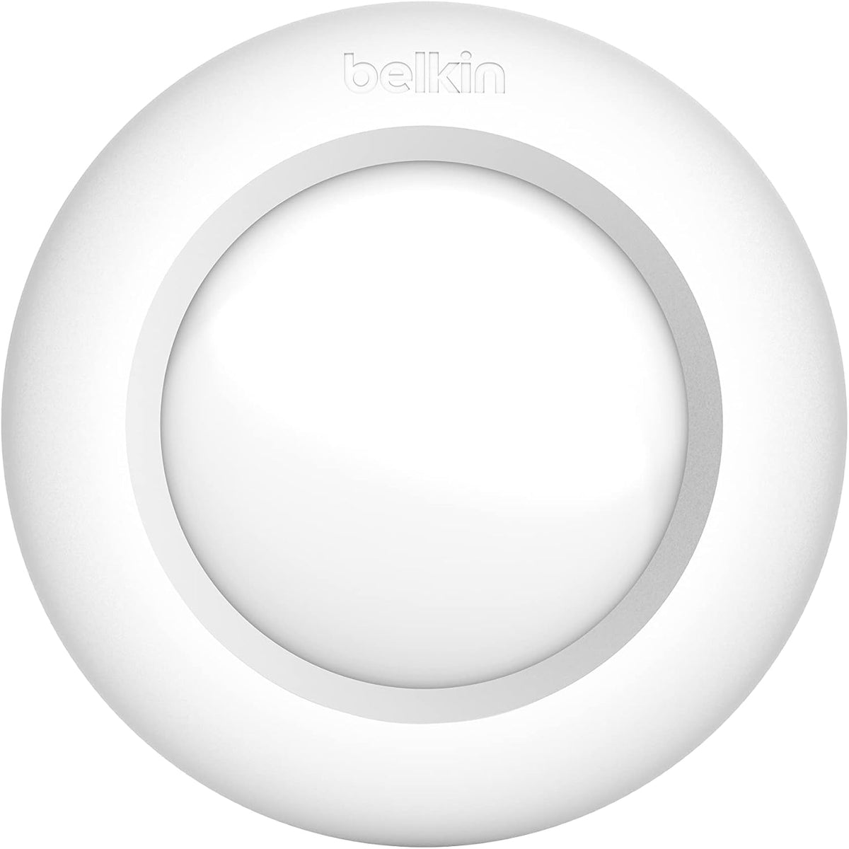 Belkin AirTag Case with Clip, Secure Holder Protective Cover Key Chain, Key Ring for Apple AirTag with Scratch Resistance Accessory – White