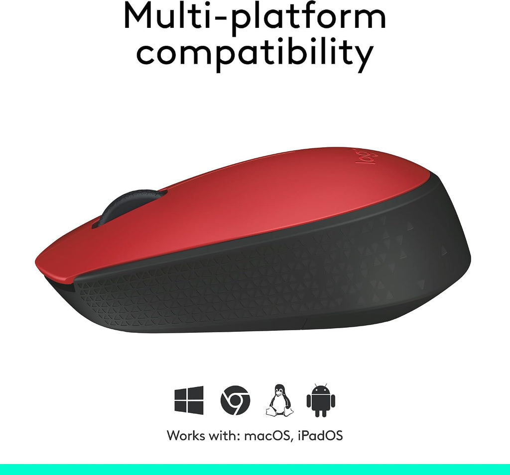 Logitech M171 Wireless Mouse — Red