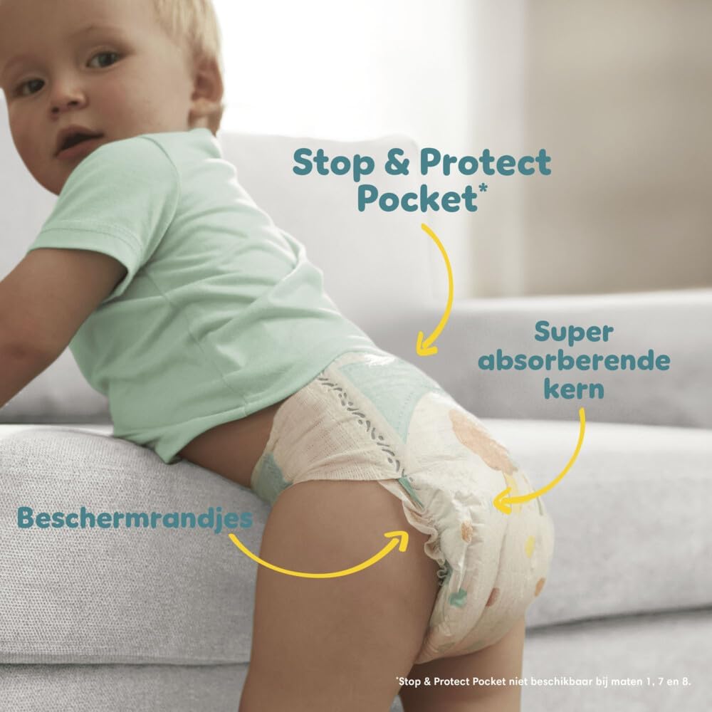 Pampers Nappies Size 6 (13-18 kg) Baby-Dry, Extra Large, Monthly Box, Up to 12 Hours All-Round Leak Protection, Pack of 148