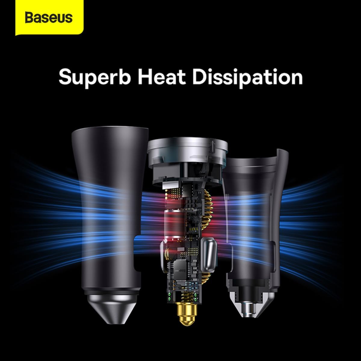 Baseus Golden Contactor Pro PD 40W Dual Fast USB C Car Charger, Fast Car Power Adapter