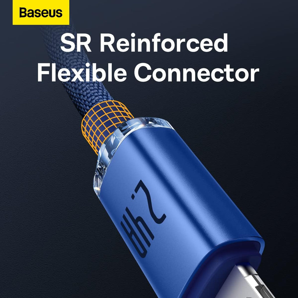 Baseus Crystal Shine USB-A to Lightning Cable 2.4A — 1.2m — Blue