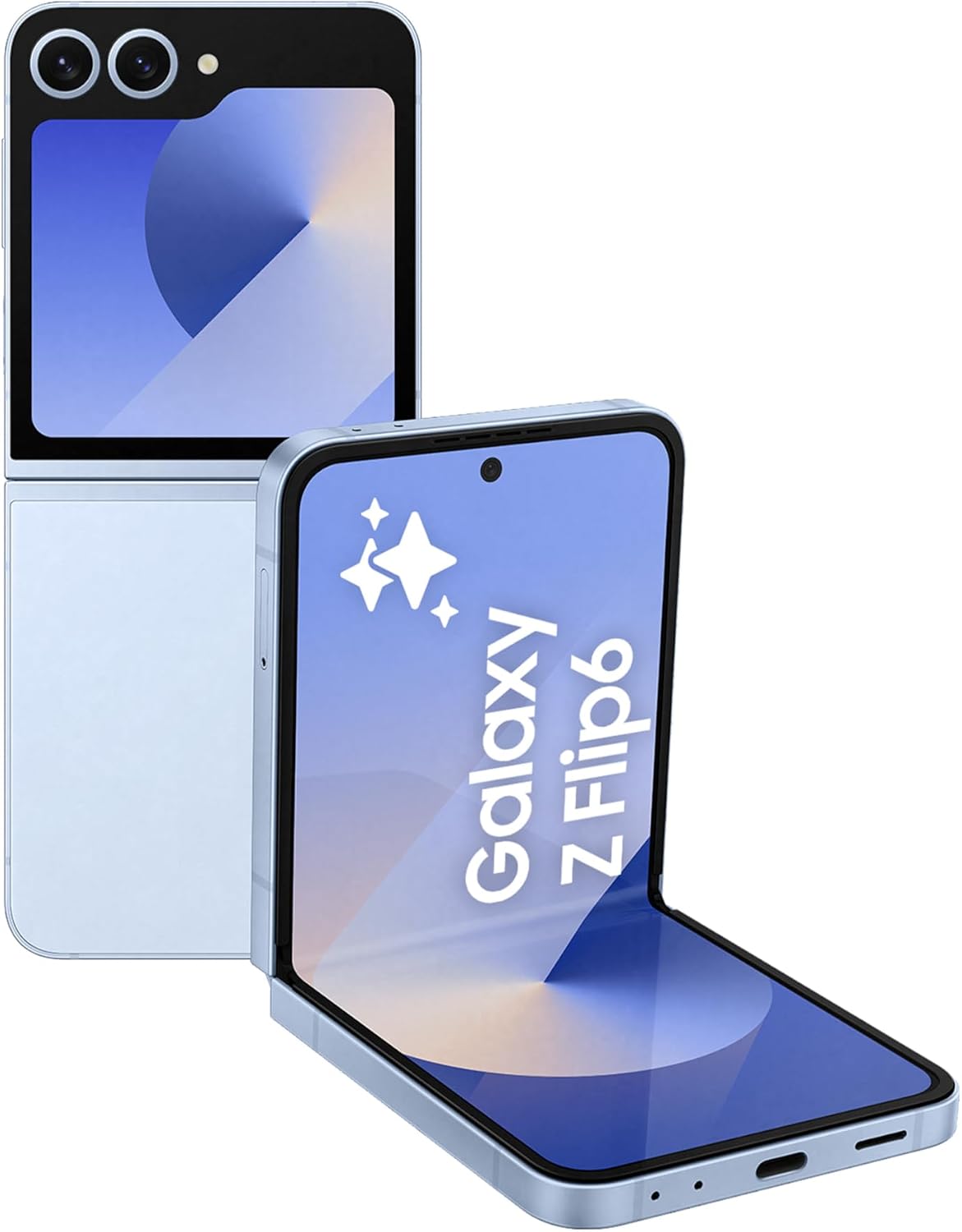 SAMSUNG Galaxy Z Flip6, 12GB RAM, 256GB Storage, Blue, 50MP Camera, 1 year Seller Warranty (International Version)