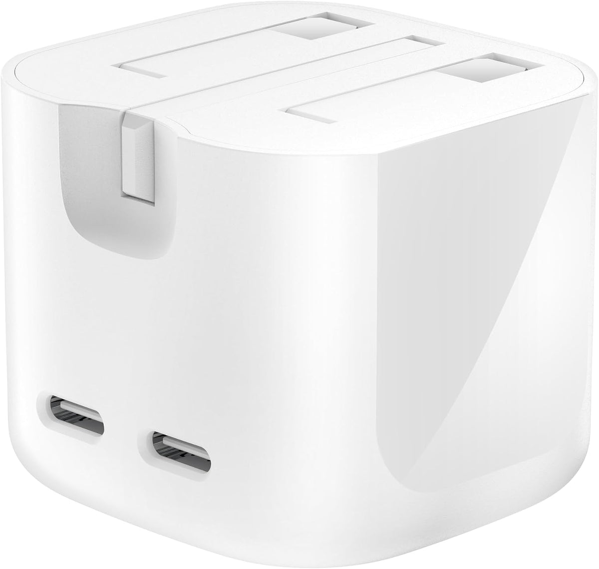 Belkin 2-Port USB C Plug 67W, Dual-Port GaN Charger with 2x USB C Ports, Fast Charging for MacBook, iPhone 17, iPad Pro, Chromebook, Galaxy S25 Ultra, Pixel 10, etc. - Travel Essentials - White