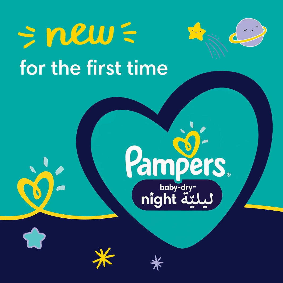 Pampers Baby-Dry Night Diapers, size 6, 14+kg, 40 count