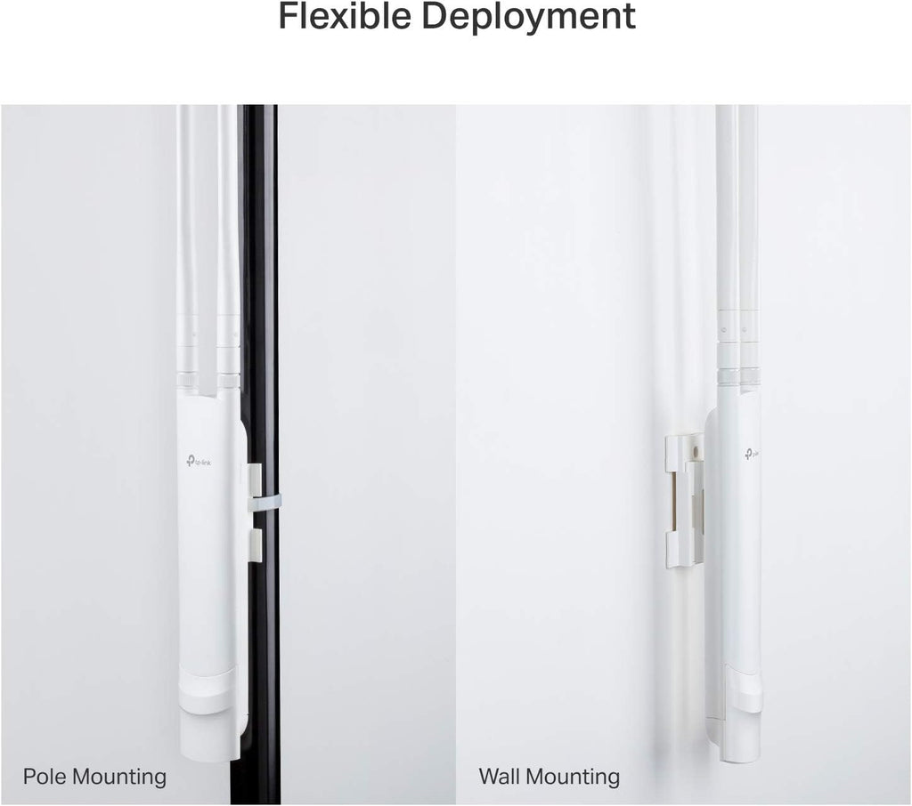 TP-Link EAP110-Outdoor V3 | Omada N300 Wireless Outdoor Access Point | WiFi Coverage up to 200 meters| Passive PoE w/Free PoE Injector | SDN Integrated | Cloud Access & Omada App