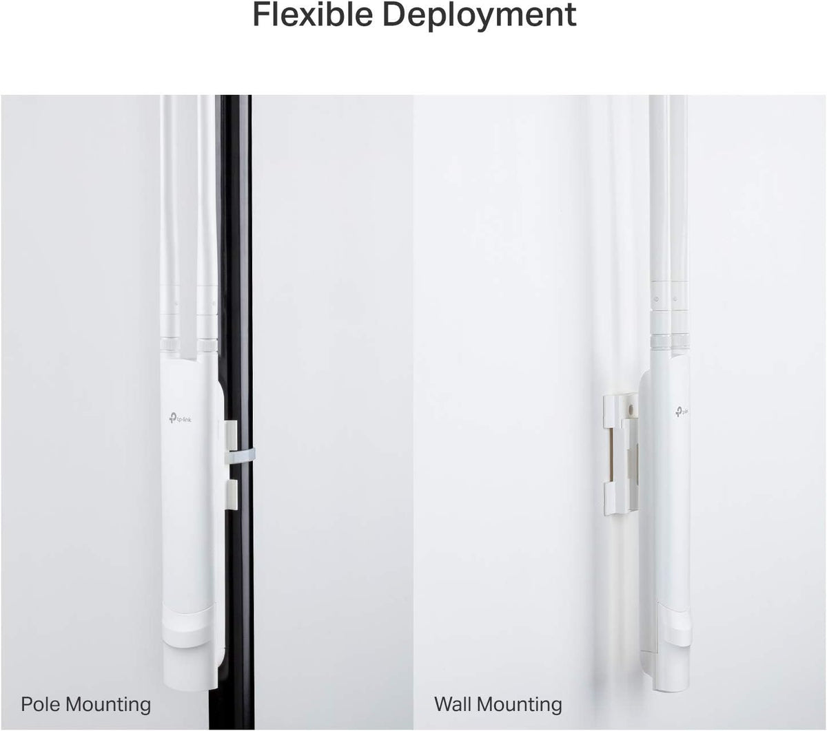 TP-Link EAP110-Outdoor V3 | Omada N300 Wireless Outdoor Access Point | WiFi Coverage up to 200 meters| Passive PoE w/Free PoE Injector | SDN Integrated | Cloud Access & Omada App
