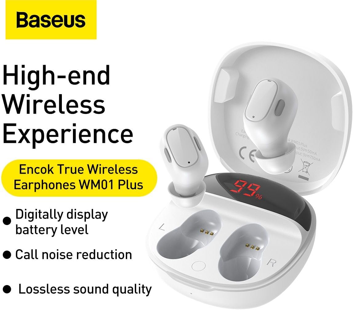 Baseus Bowie WM01 Wireless Earbuds — White