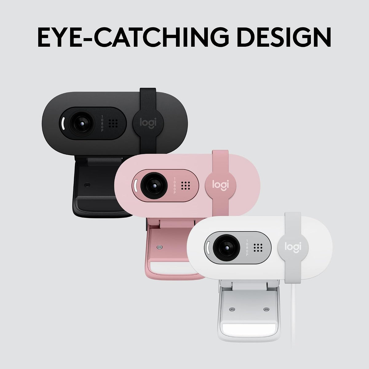 Logitech BRIO 100 Webcam — Rose