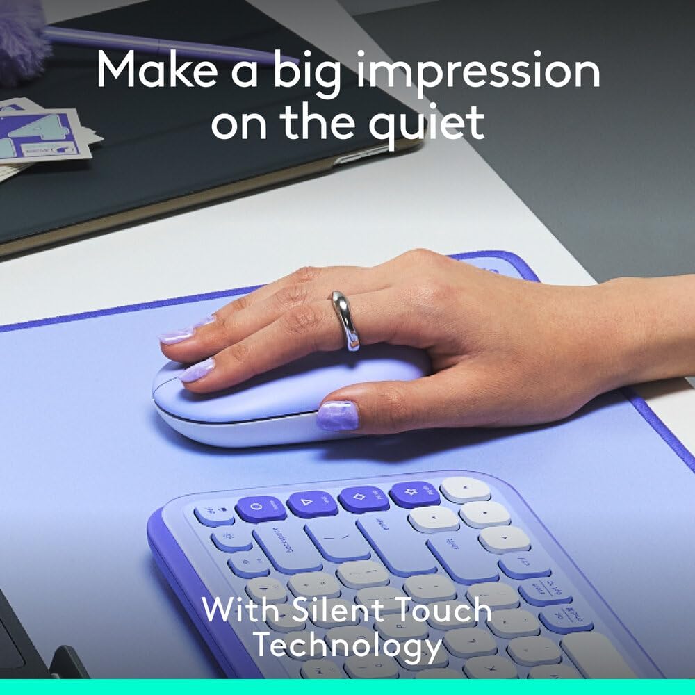 Logitech POP Mouse Wireless Mouse — Purple