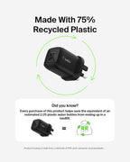 Belkin Gaming Dual USB-C Plug 65W, Wall Charger USB 3.0 Fast Charger with GaN Technology for Nintendo Switch 2, iPhone 16, iPad, MacBook Air, Chromebook, Samsung Galaxy S25 Ultra, and More - Black