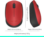 Logitech M171 Wireless Mouse — Red