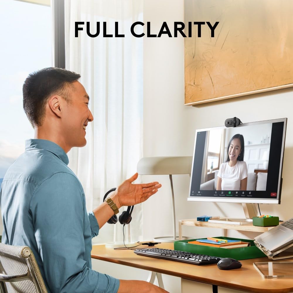 Logitech BRIO 100 Webcam — Graphite