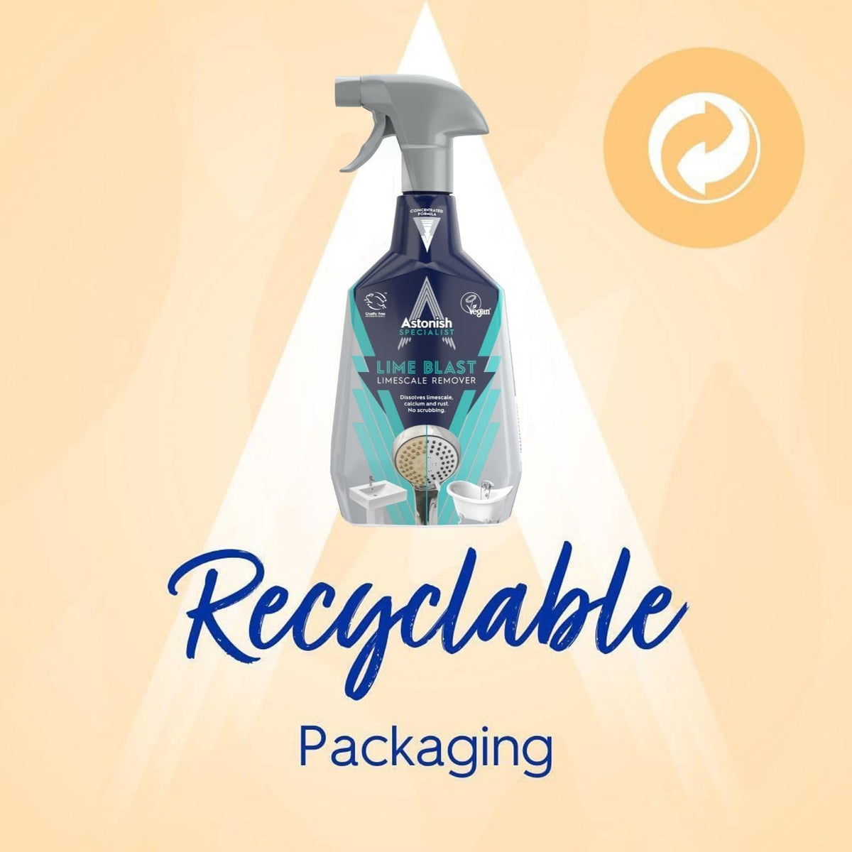 Astonish Lime Blast Ultimate Limescale Remover - No Scrubbing -Removes Limescale Deposits, Calcium & Rust - Deep Effective Cleaning - Easy to Use - Vegan - Cruelty Free- Eco Friendly -750ML — additional product view 4