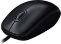 Logitech M100 Wired Mouse — Black