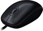 Logitech M100 Wired Mouse — Black