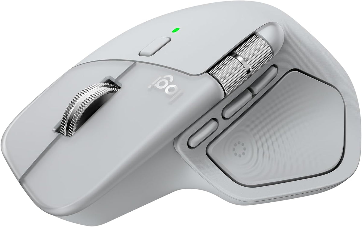 Logitech MX Master 4 for Mac Wireless Mouse — White Silver