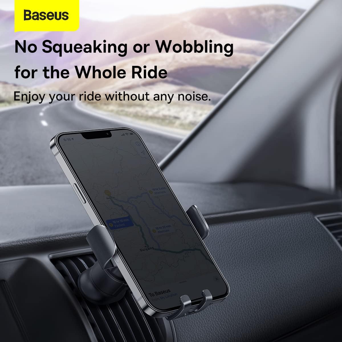 Baseus Car Mount Metal Age II Gravity on the vertical and horizontal ventilation grill Black (SUJS000001) — Black
